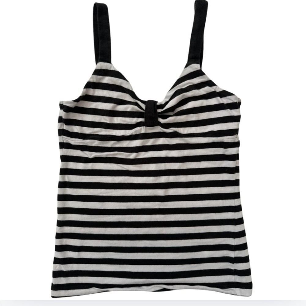 Black & White Striped Women’s Tank Top - Size Small